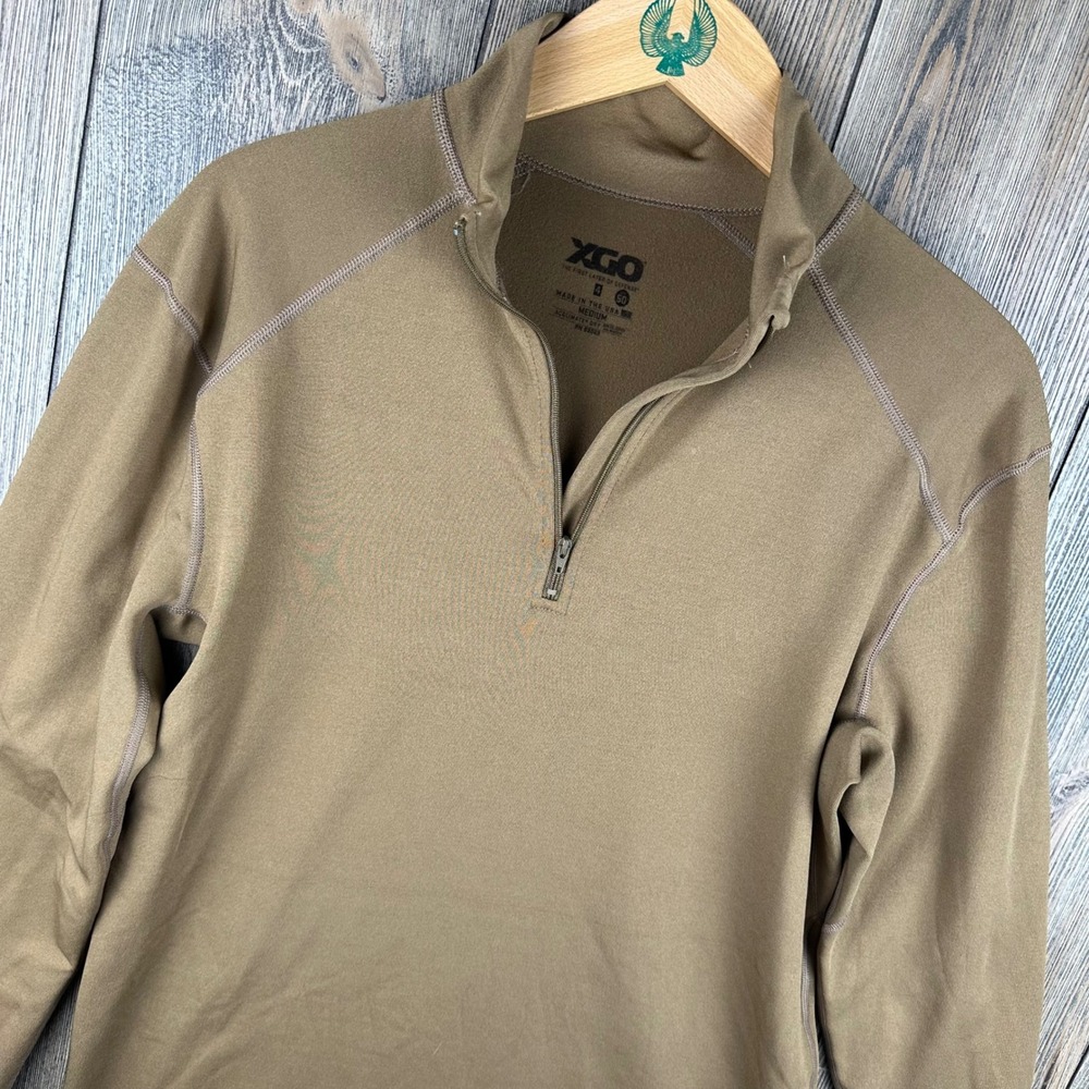 XGO Phase 4 Acclimate Dry 1/4 Zip Pullover Mens Medium Brown Tactical Fleece